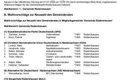 BKM Wahlvorschläge Gemeindewahl Rüdershausen BKM Wahlvorschläge Gemeindewahl Rüdershausen Kandidatenliste